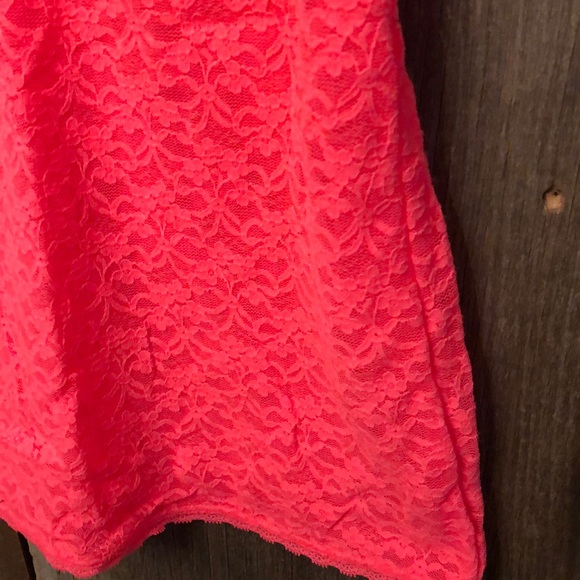 Aerie Coral Pink Lace Mesh Tank Size Medium - Picture 3 of 12
